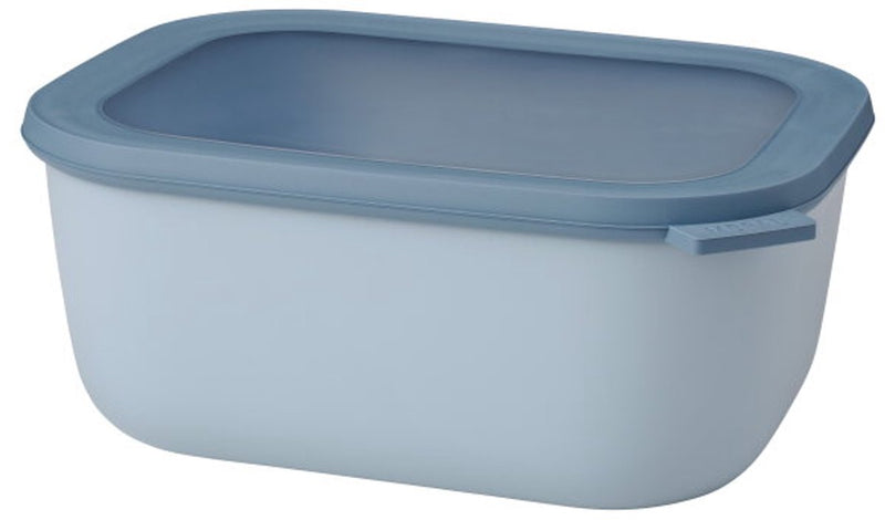 Mepal - caja de almacenamiento de alimentos circular multitazón - 3000 ml - rectangular - azul nórdico
