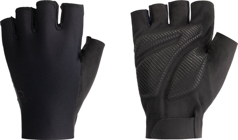 Bbb cycling highsupport - fietshandschoenen zomer - 10 - 25 °c - volledige padding - antislip handpalm - unisex wielrenhandschoenen - zwart
