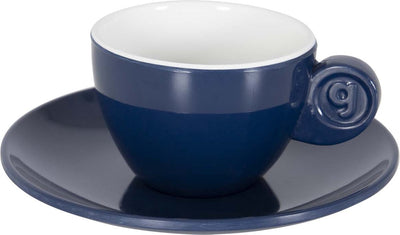 Gimex - solid line - espresso set - blauw wit - 85 ml - 2 pieces