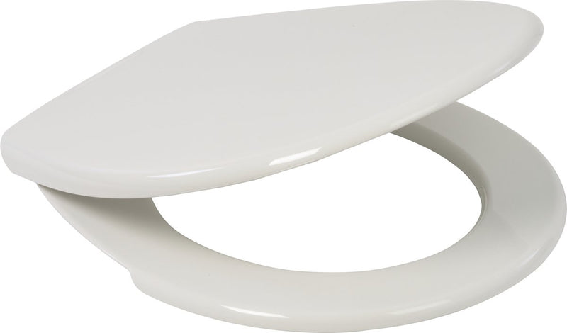 Sedile WC economico Plieger - sedile WC di forma universale - termoplastico - bianco - con coperchio - montaggio in acciaio inossidabile