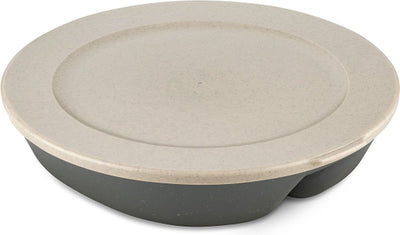 Piatto circolare Koziol bio con scomparto e coperchio 1,5l - grigio