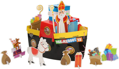 Set de artesanía de sinterklaas: haz tu propio barco de vapor