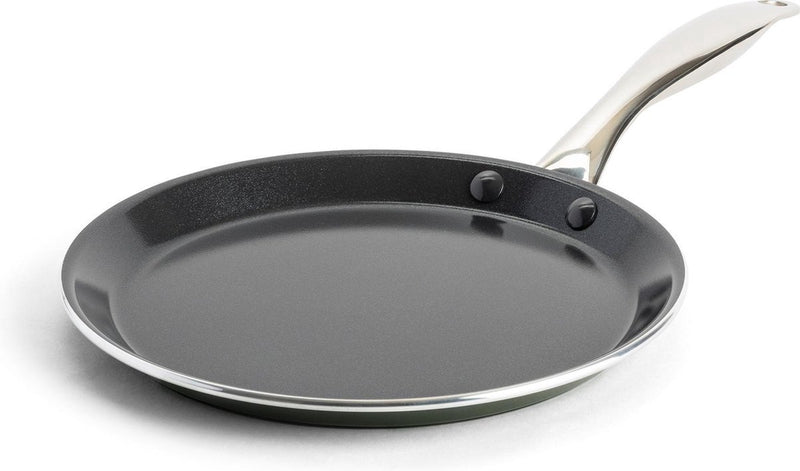 Padella per pancake Daily Meal 24 cm - rivestimento antiaderente senza pfas - padella a induzione - padella in ceramica - adatta al forno fino a 220°C - nera