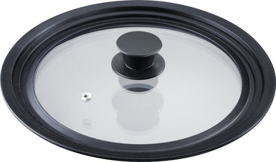Coperchio universale Westmark con bordo in silicone – versatile per pentole e padelle con diametro di 16 – 20 cm, vetro di sicurezza resistente al calore – 215 × 215 × 48 mm