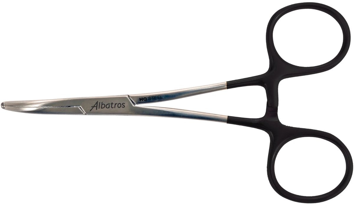 Alicates para venas Albatros curvos - alicates profesionales de acero inoxidable para trabajos de precisión en peces 20cm