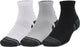 Under armour ua performance tech 3pk qtr calcetines deportivos unisex - gris - blanco - gris