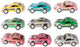 Turbo Racers Mini Rally Pull-Back Cars, 9st.