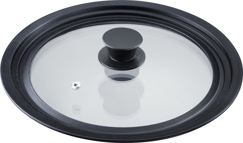 Coperchio universale Westmark con bordo in silicone – versatile per pentole e padelle con diametro di 16 – 20 cm, vetro di sicurezza resistente al calore – 215 × 215 × 48 mm
