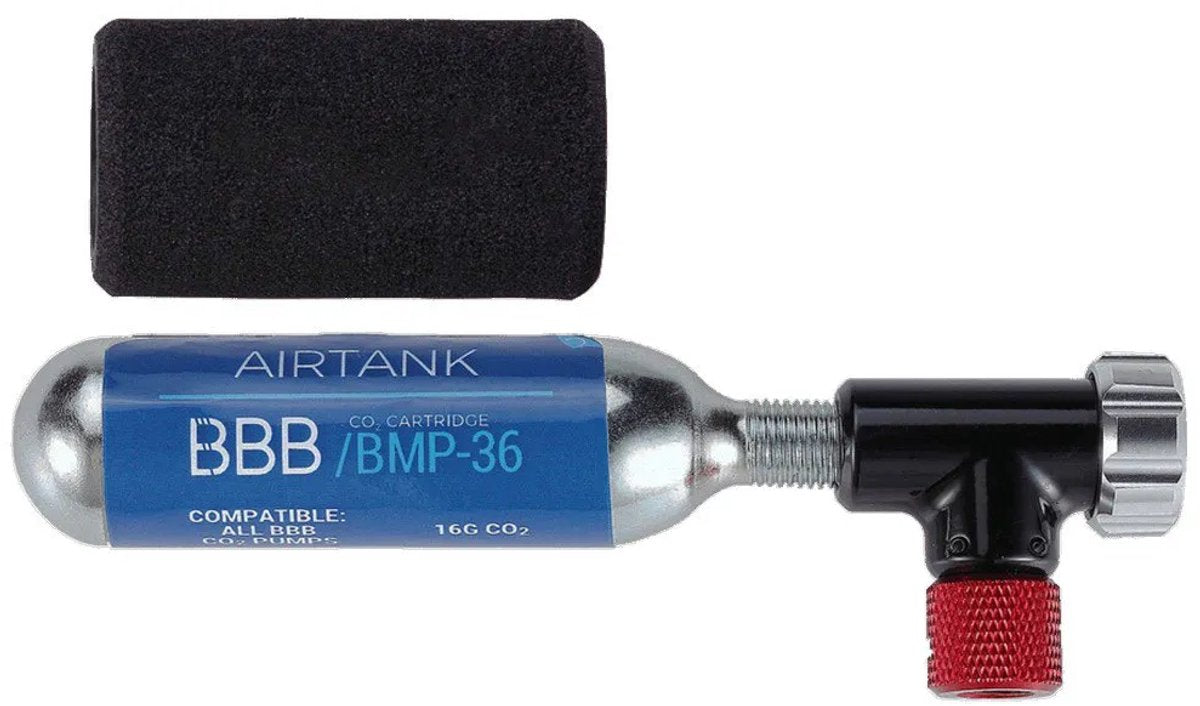 Bbb cycling co2 pomp - easyair - fietspomp racefiets inclusief co2 patroon - mini pomp - bmp-34