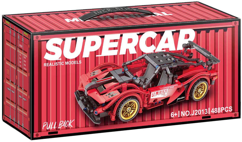 Set di costruzioni per auto sportiva pull back - 488 pz.