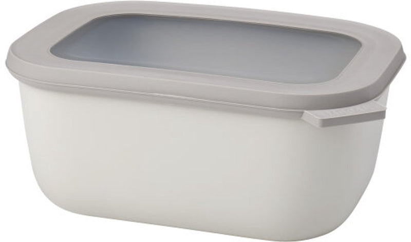 Mepal - caja de almacenamiento de alimentos circular multitazón - 1500 ml - rectangular - blanco nórdico