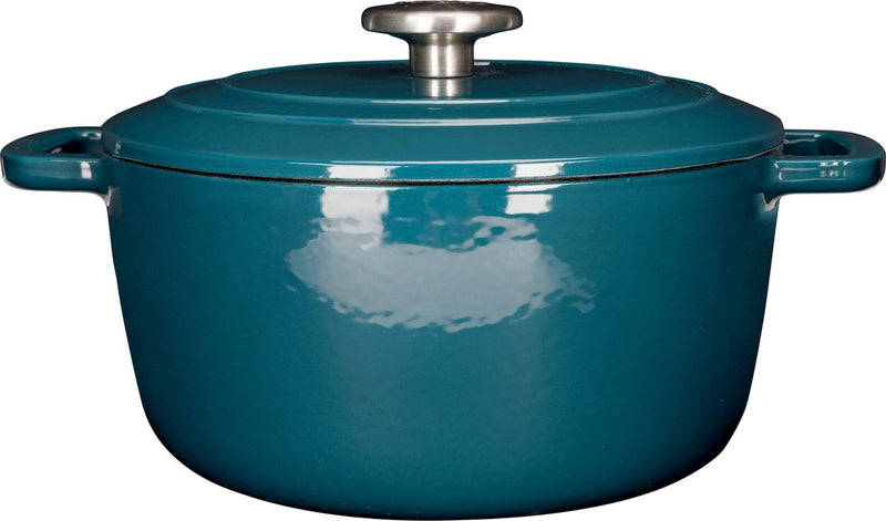 Accogliente pentola alla moda in ghisa fontestic - dia.24h11,6cm - 4,6l - airone verde