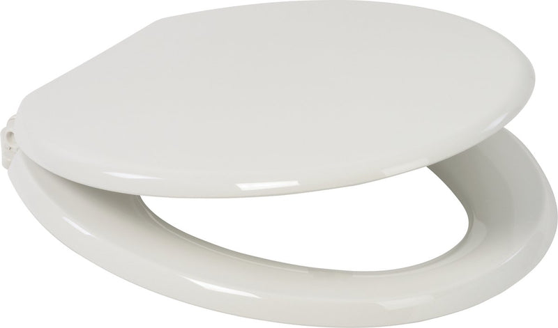 Asiento de inodoro Plieger start - asiento de inodoro de forma universal - termoplástico - blanco - con tapa - cierre suave - liberación rápida - montaje de plástico