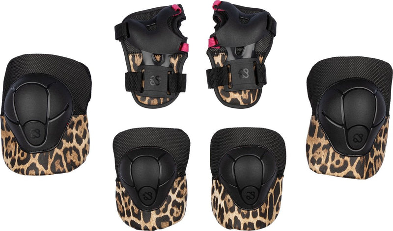 Nijdam skate beschermset panter kinderen - roar ready - zwart panter - maat l