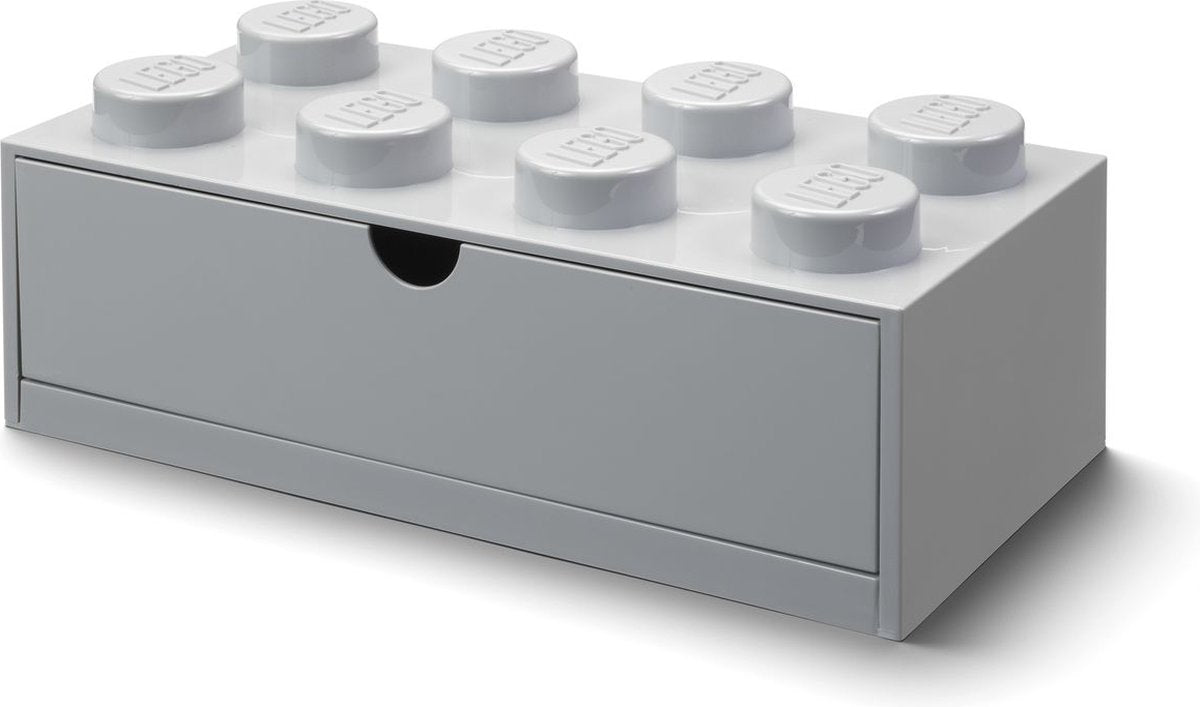 Cassetto scrivania Lego mattoncino 8, grigio -