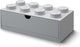 Cassetto scrivania Lego mattoncino 8, grigio -