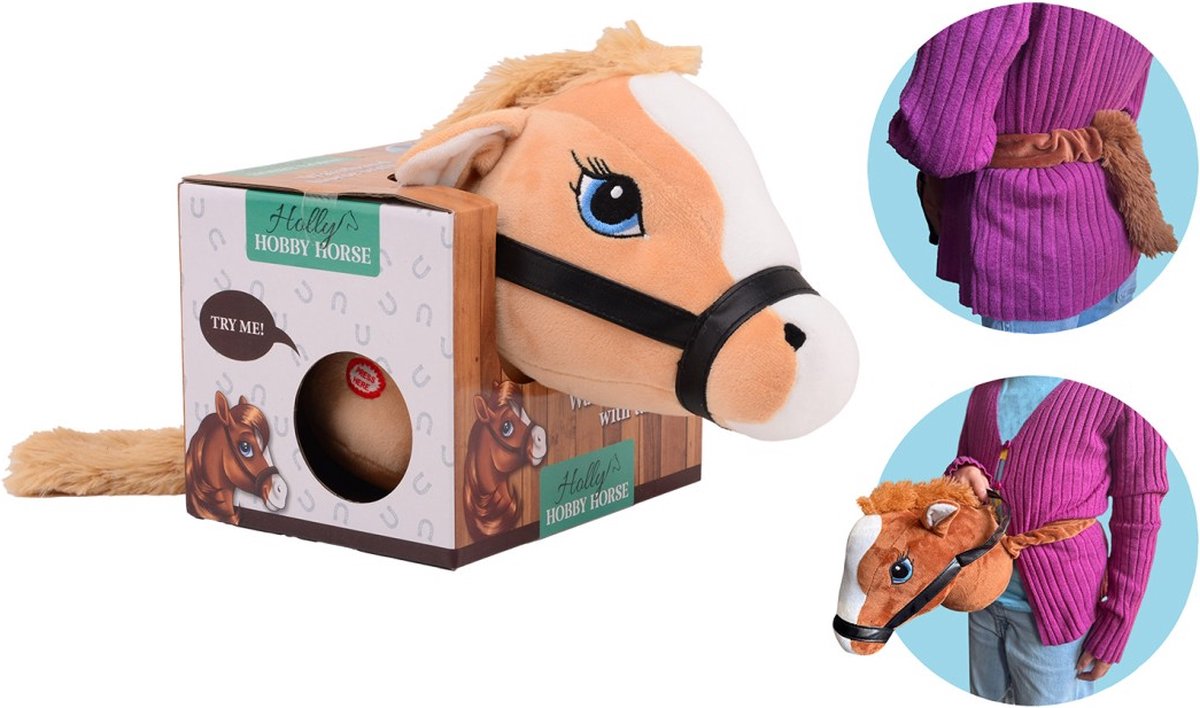 Holly Horse Horse Head Light Brown con elastico