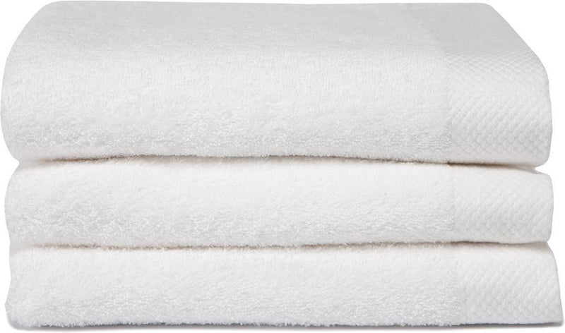 Toalla de baño Seahorse Pure - juego de 3 - algodón - súper suave - rizo - 60x110 cm - blanco