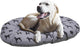 Cuscino per cani da palissandro a grigio per cani ovali grigio