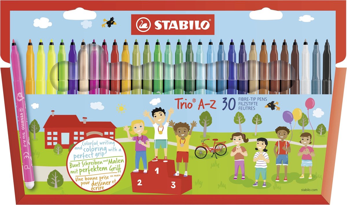Stabilo Trio A-Z Feltstifts, 30th.