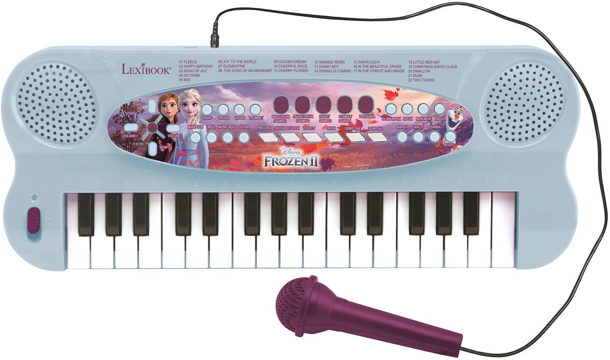 Tastiera per pianoforte elettronico Frozen Lexibook con microfono (32 tasti)