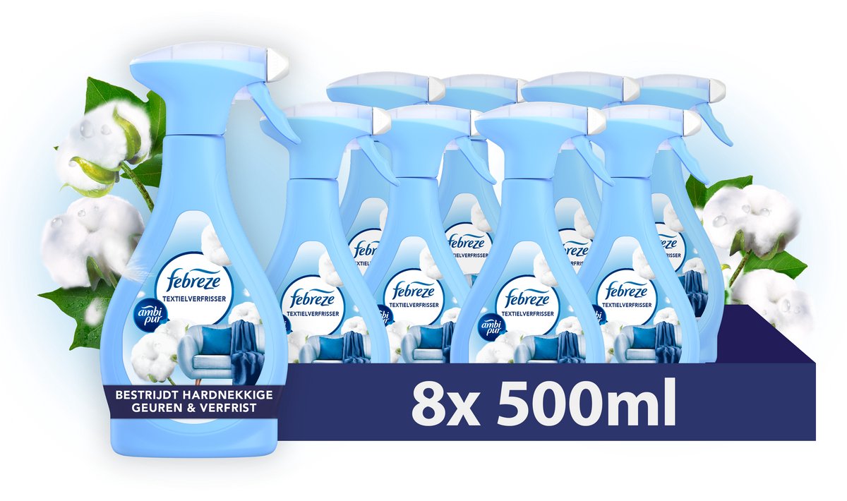 Febreze ambi pur Deodorante spray per tessuti - Fiore di cotone - 8 x 500 ml