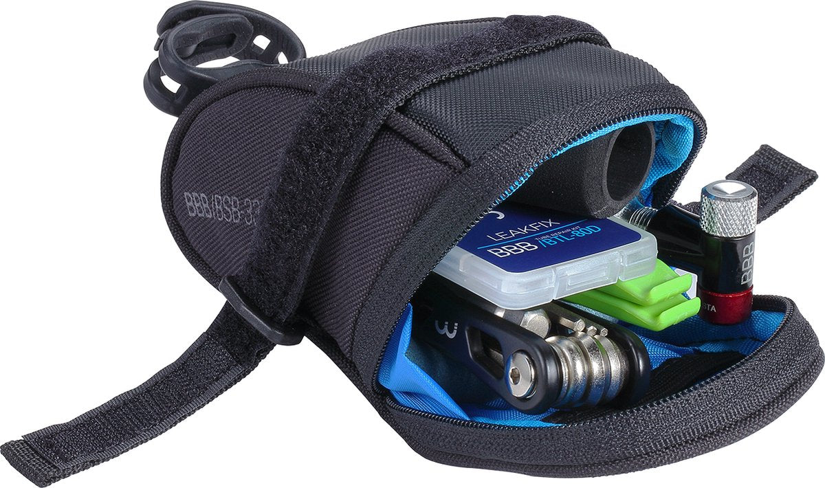Bbb borsa da sella per bici da corsa mountain bike con pompa a co2 e attrezzi - 0,79 litri - kit di attrezzi per bicicletta - bicicletta multitool - set combinato speedpack co2 bsb-58