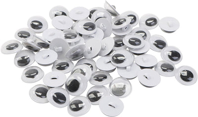 Occhi finti dell'azienda Creativ, da cucire, misura 10 mm, 50 paia, 100 pezzi, 1 sacchetto