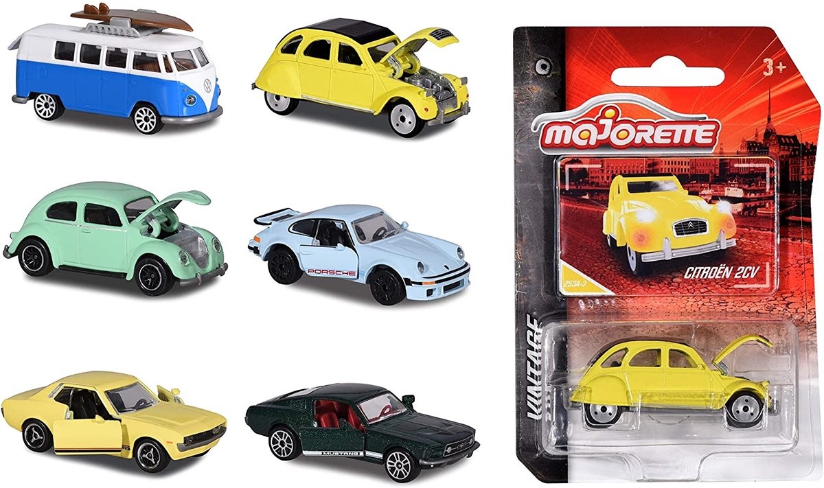 Coche a presión Majorette vintage 7,5 cm surtido