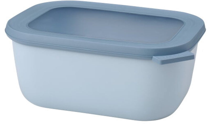 Mepal - caja de almacenamiento de alimentos circular multitazón - 1500 ml - rectangular - azul nórdico