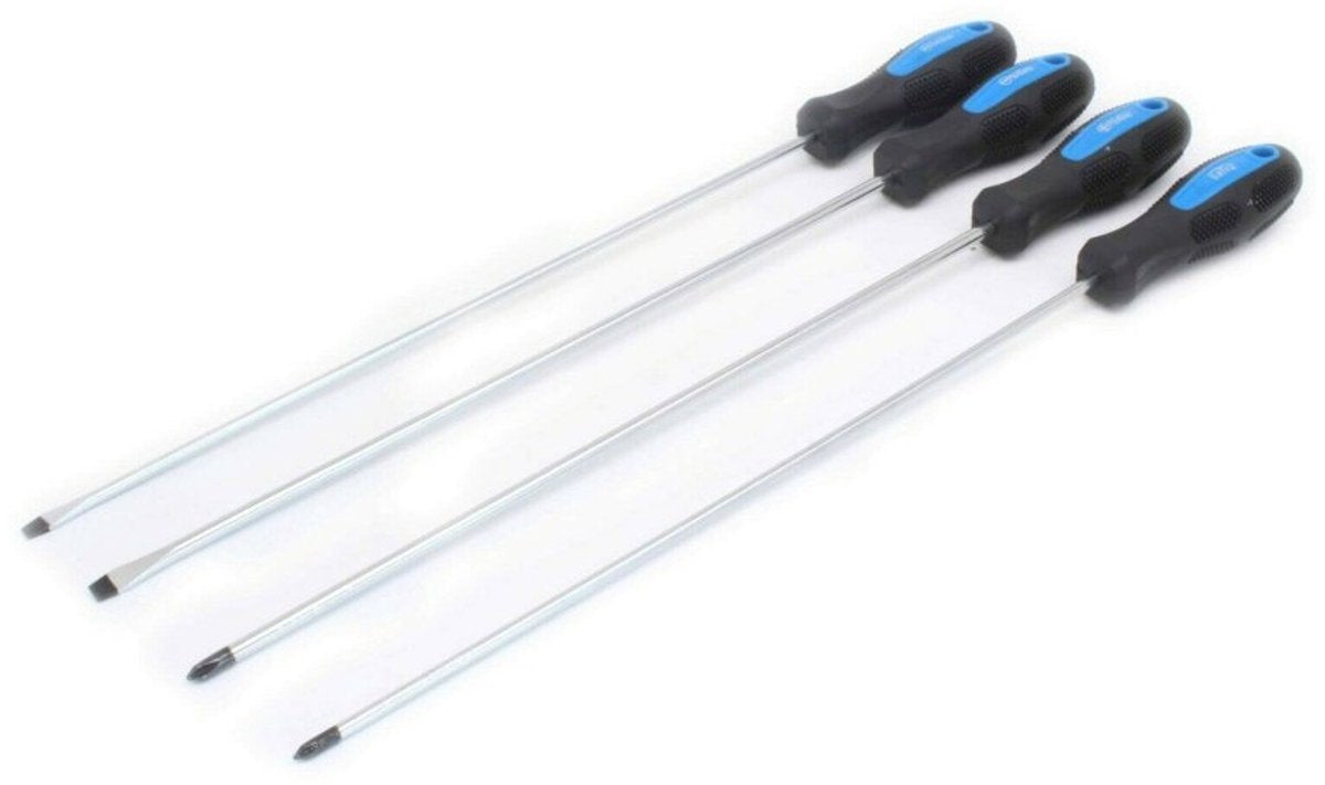 Satra extra lange schroevendraaier set 4 dlg 450mm lang