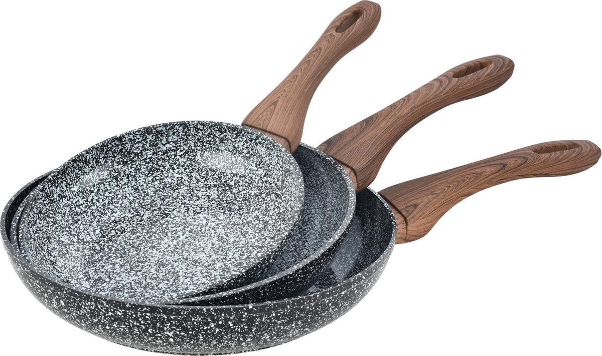 Padelle Kinghoff kh-1030 - ø20, 24 e 28 cm - 3 pezzi - tutte le fonti di calore