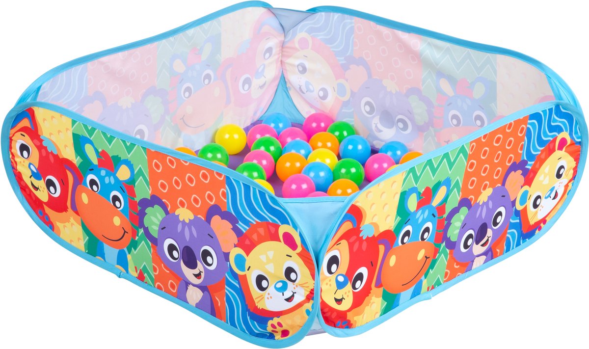 Playgro adventure balls pit- ballenbak baby - baby speelgoed - kinderspeelgoed- ballenbak - ballenbak voor kinderen - speelmat baby - interactief baby speelgoed - baby gym - inclusief 30 ballen