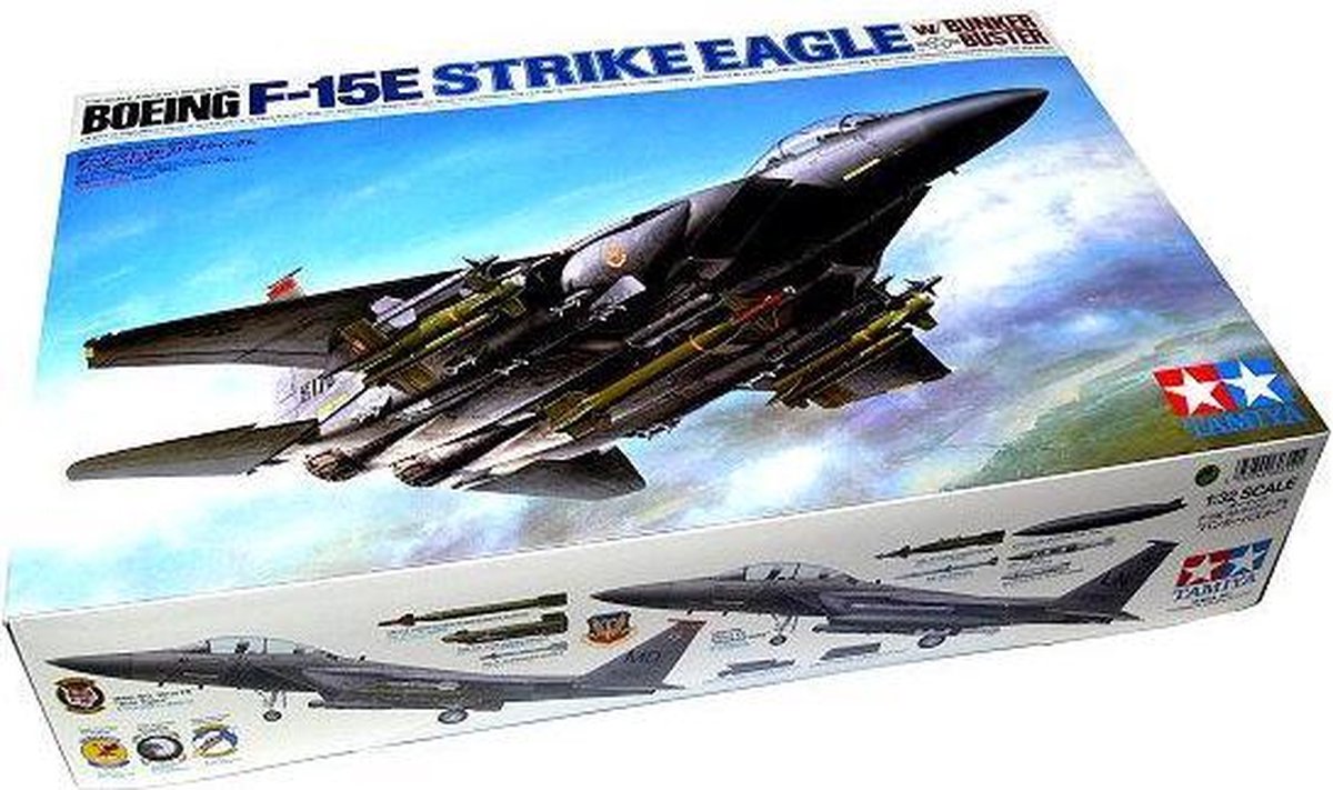 Tamiya model kit aereo - 60312 boeing f-15e bunker buster strike eagle plastica - 1:32 - kit modello