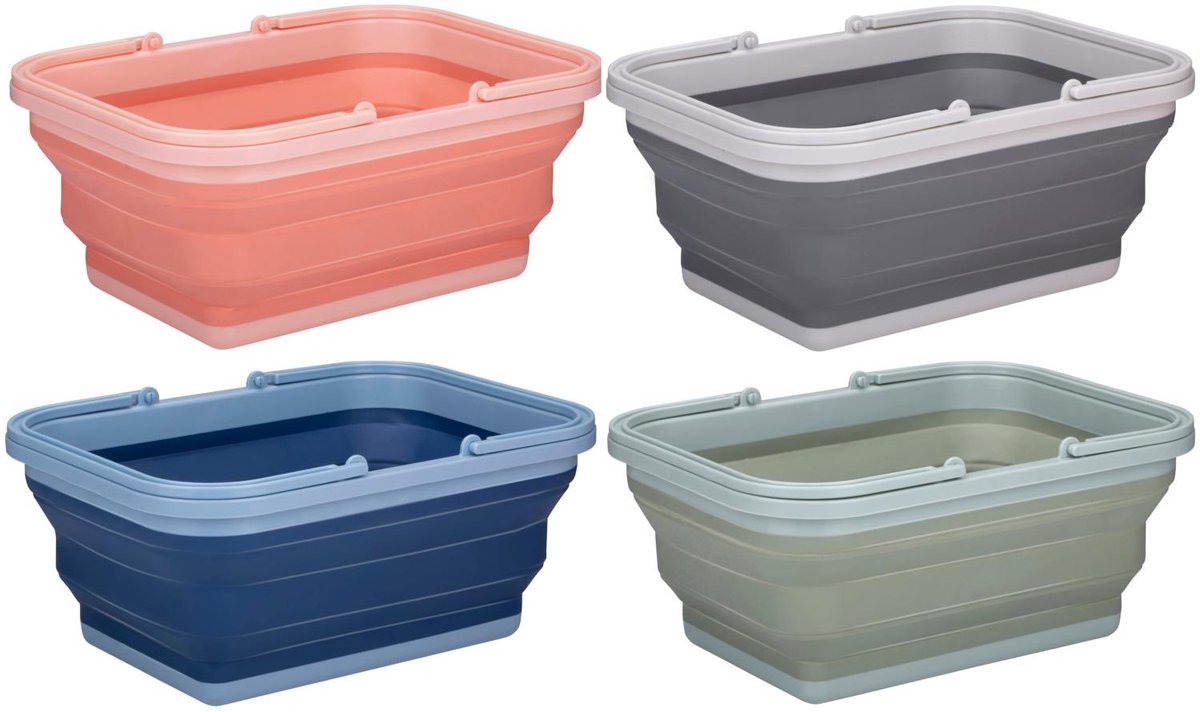 Alpina opbergmand opvouwbaar met handvat – opbergbox – assorti