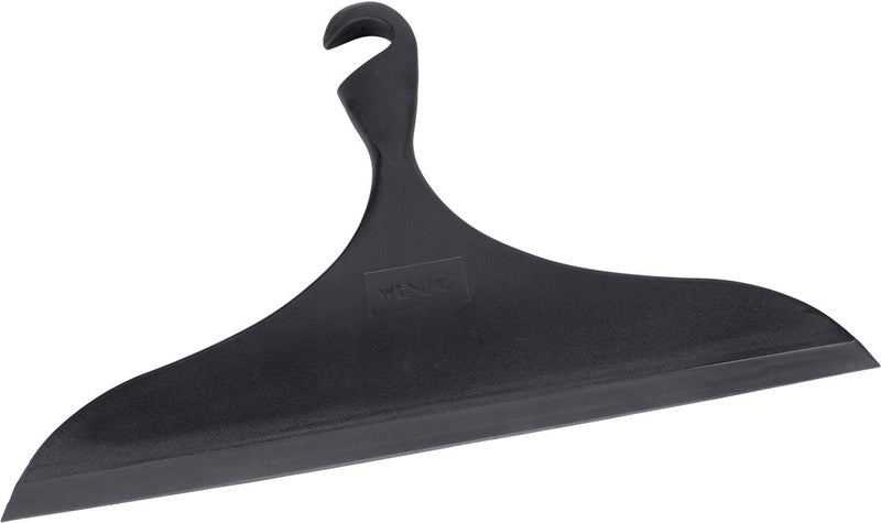 Tergicristallo per doccia Wenko Loano XXL in plastica nera largo 34 cm - Tergicristallo per finestre - Estrattore per doccia extra largo con gancio per appendere