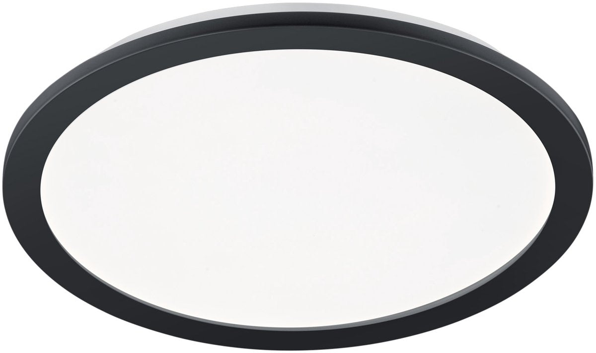 Rl live your light reality camillus - plafondlamp - zwart mat - incl. 1x smd 22 w - afstandsbediening - geintegreerde dimmer - traploos instelbare lichtkleur - nachtlampje - niet extern dimmerbaar - sterlichteffect - geheugenfunctie