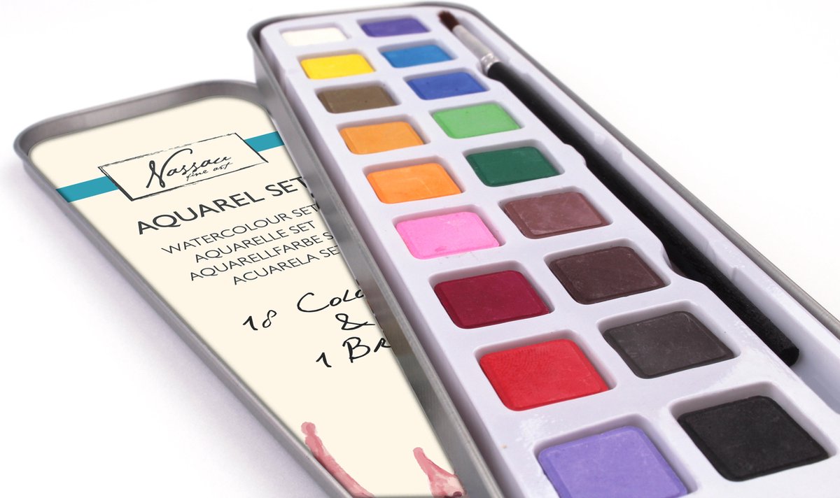 Set di vernice per acqua nassau, 18 colori