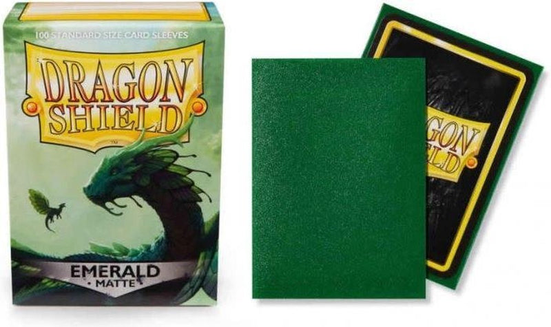 Buste protettive per carte Scudo del Drago Arcane Tinmen: standard verde smeraldo opaco - 100 pezzi