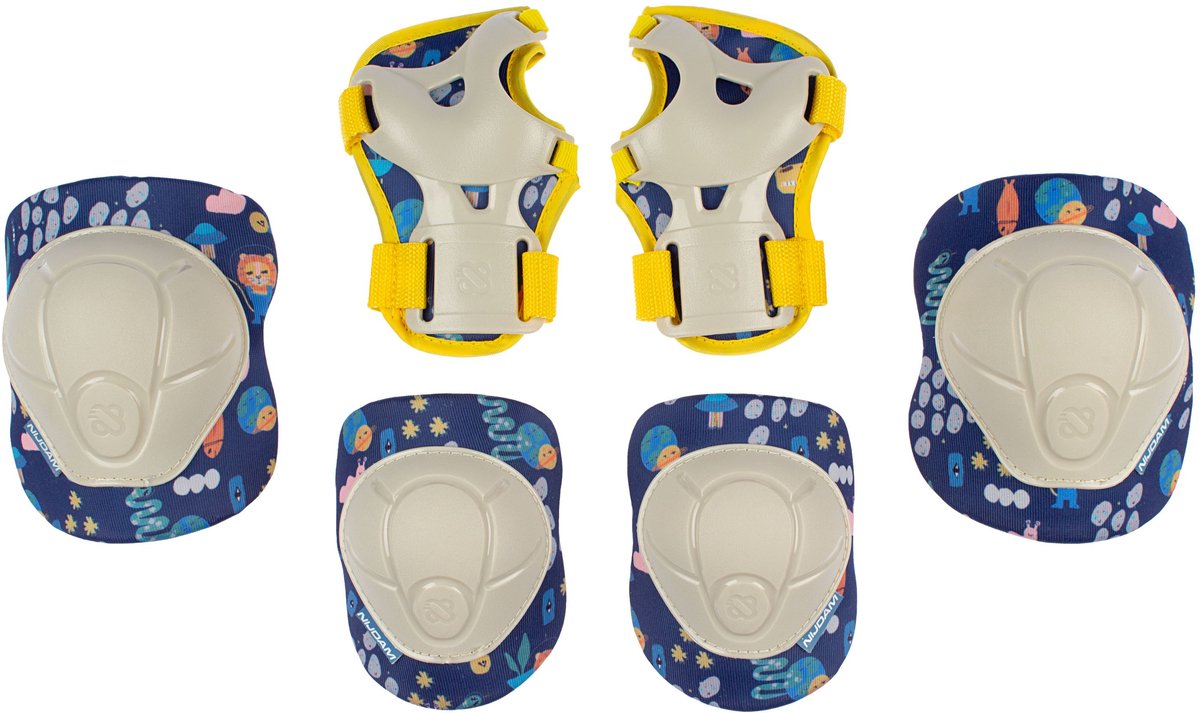 Nijdam skate beschermset - exclusive space x - kinderen - blauw - maat m