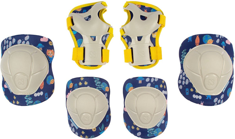 Conjunto de protección para patines Nijdam - espacio exclusivo x - niños - azul - talla m