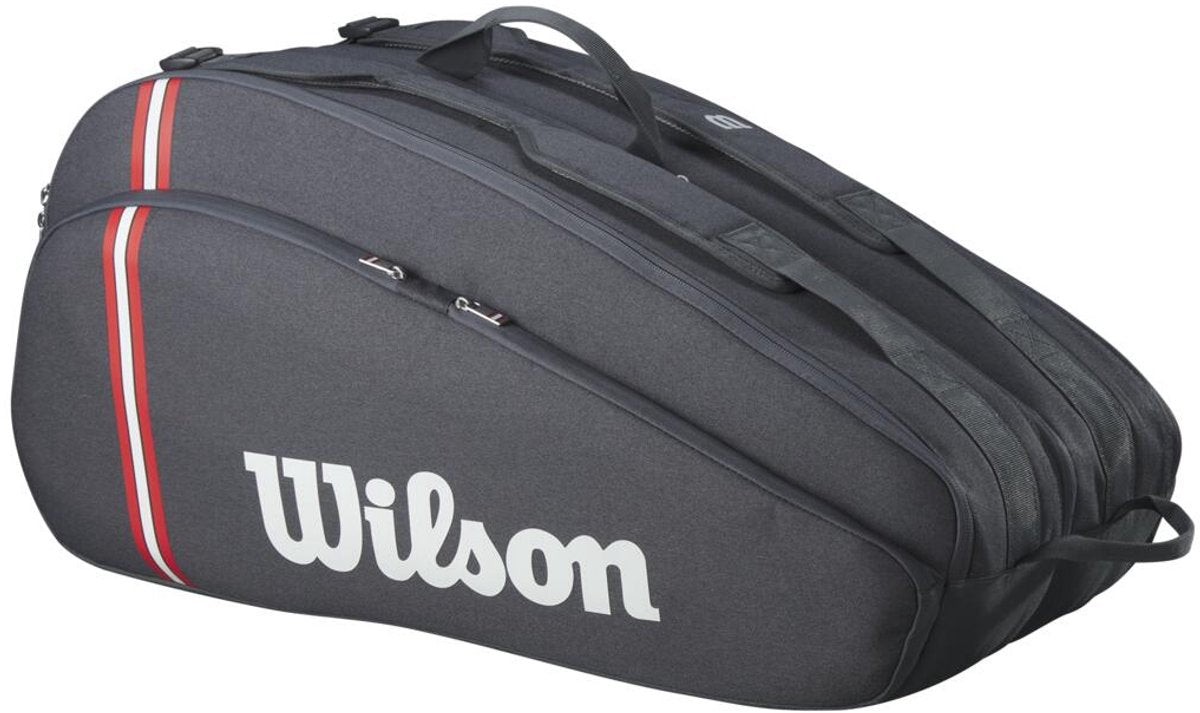 Wilson tour raquetero x12 2025 - espacioso bolso de tenis para 12 raquetas