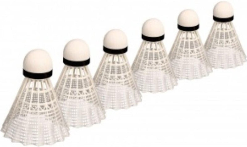 Non-branded badminton shuttles wit 5 stuks