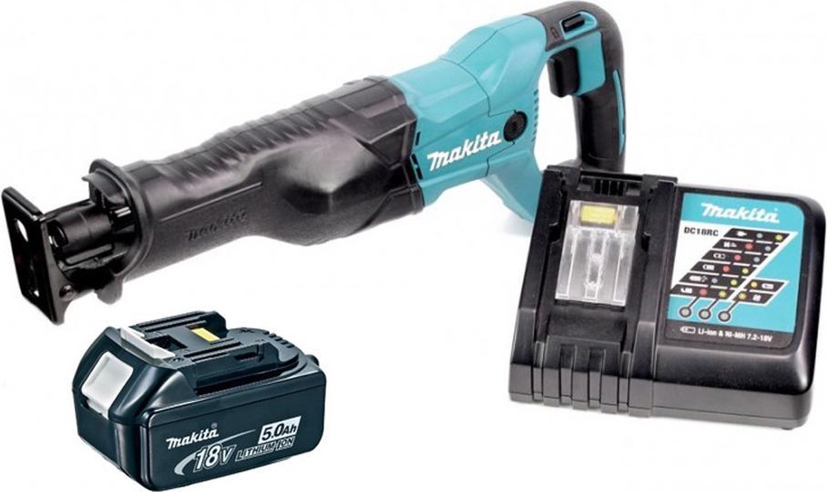 Juego de sierra alternativa Makita djr186rt con batería de iones de litio de 18 V (1 batería de 5,0 Ah) - cambio rápido - variable