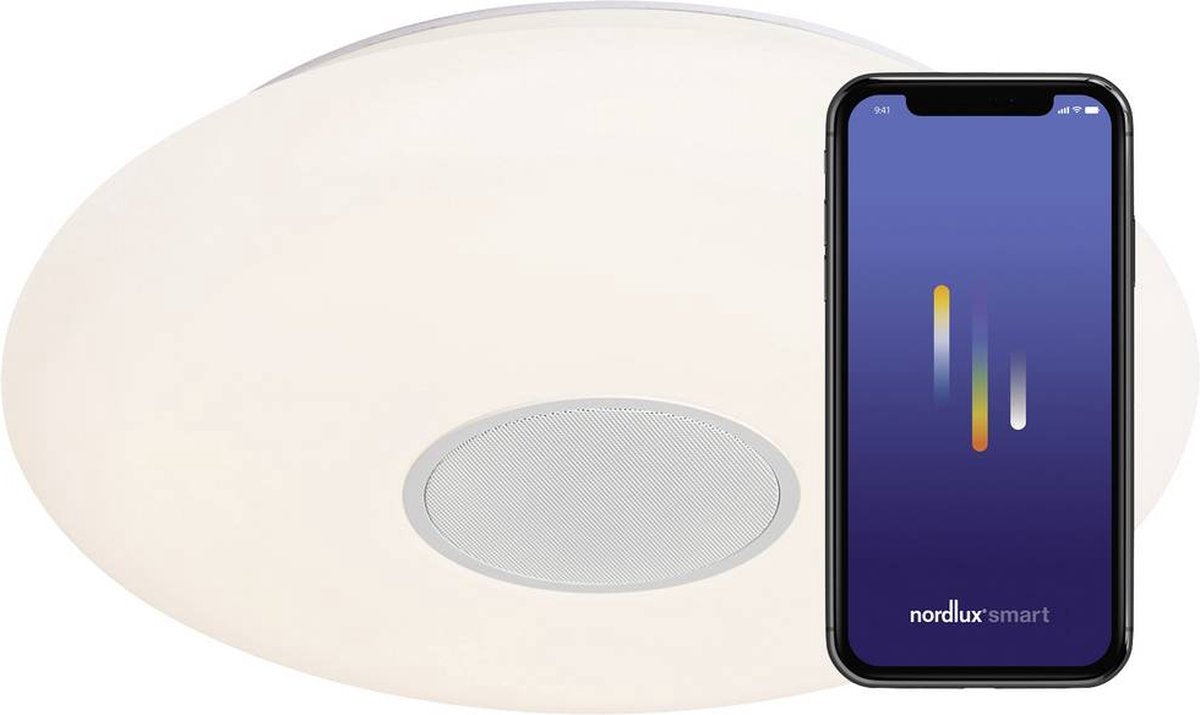 Nordlux djay 40-plafón-smart-2700 6500k+rgb-ip54-blanco