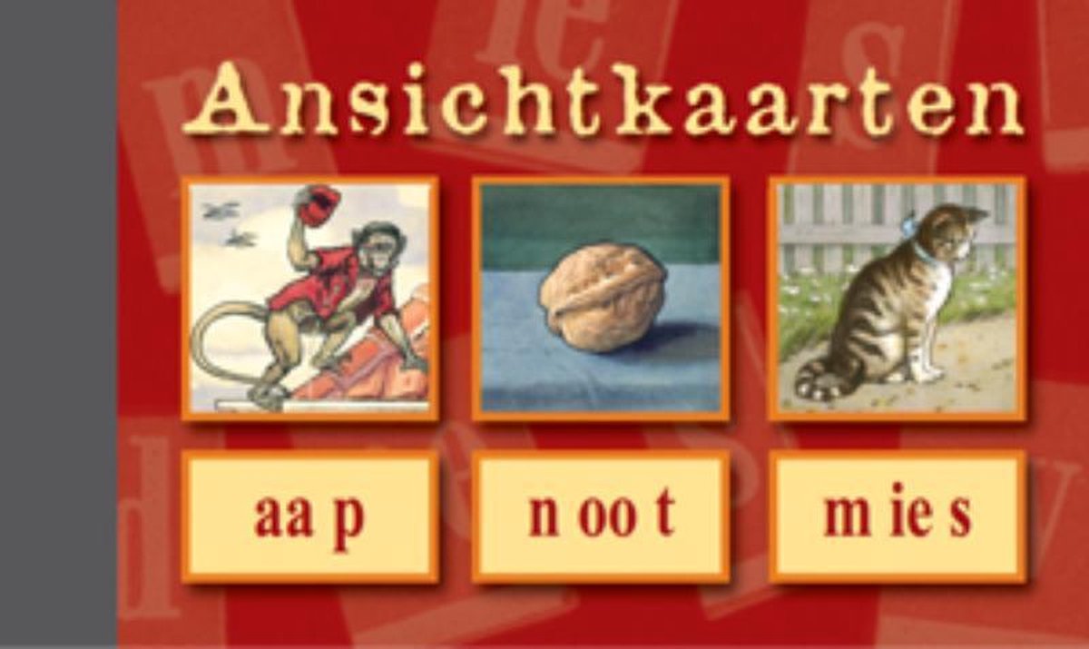 Postcards, monkey - nut - mies