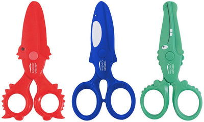 Vaessen creative • set di forbici per bambini granchio balena coccodrillo 3 pz.