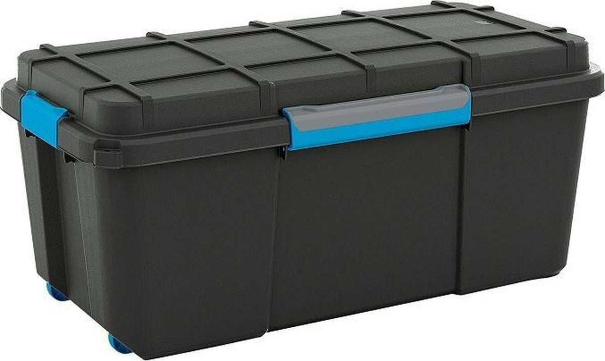 Scatola portaoggetti Kis per sub l - 80 l - 78x39,5x35 cm - clip nero blu