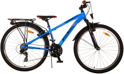 Bicicleta para niños Volare Cross - Niños - 26 pulgadas - Azul - 18 Engranajes - Dos frenos de mano