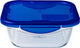 Pyrex - recipiente cook go cuadrado con tapa 0,8 litros - transparente